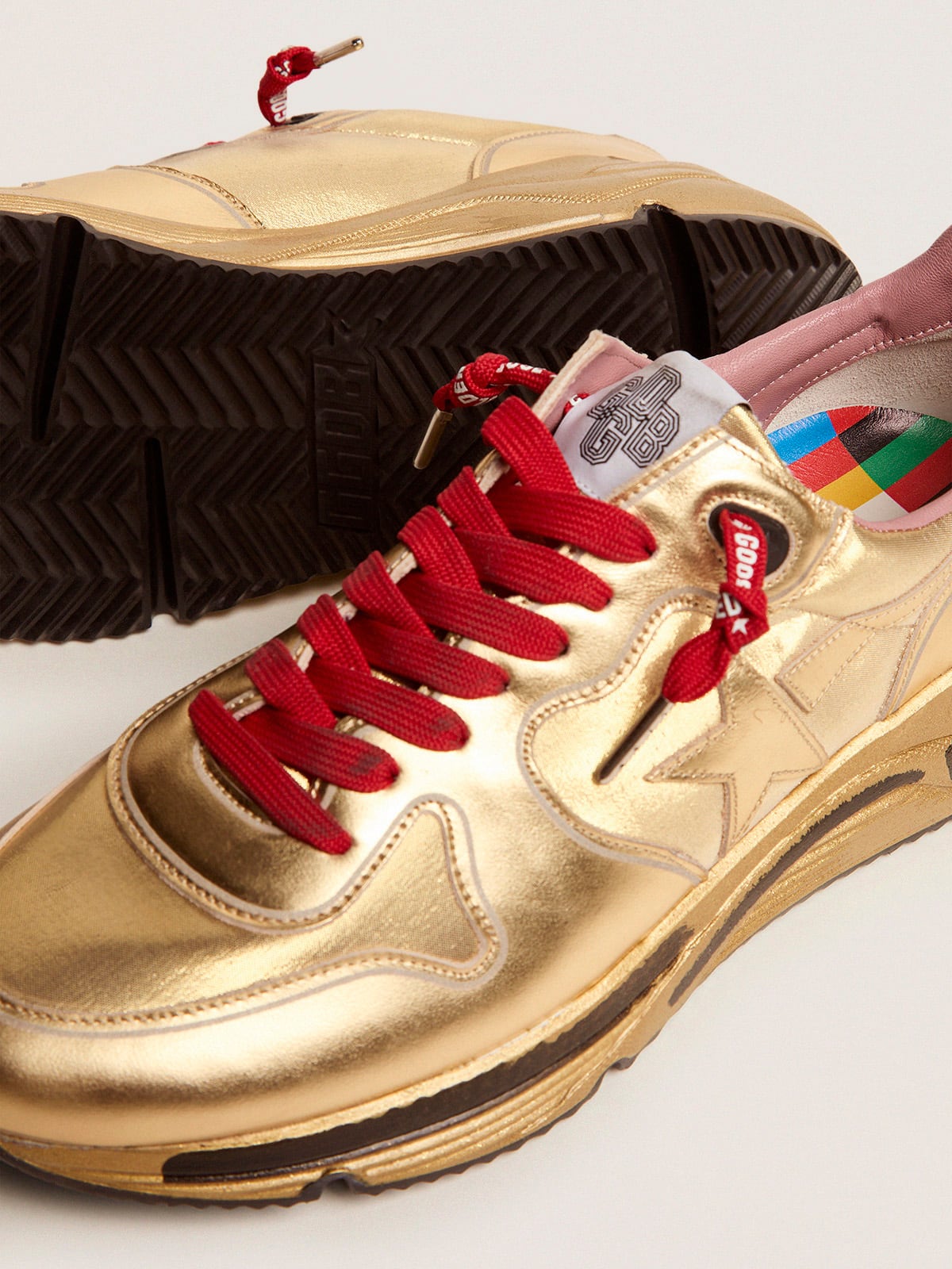 Golden Goose - Men&rsquo;s Running Sole Game EDT Capsule Collection sneakers in gold lurex in 