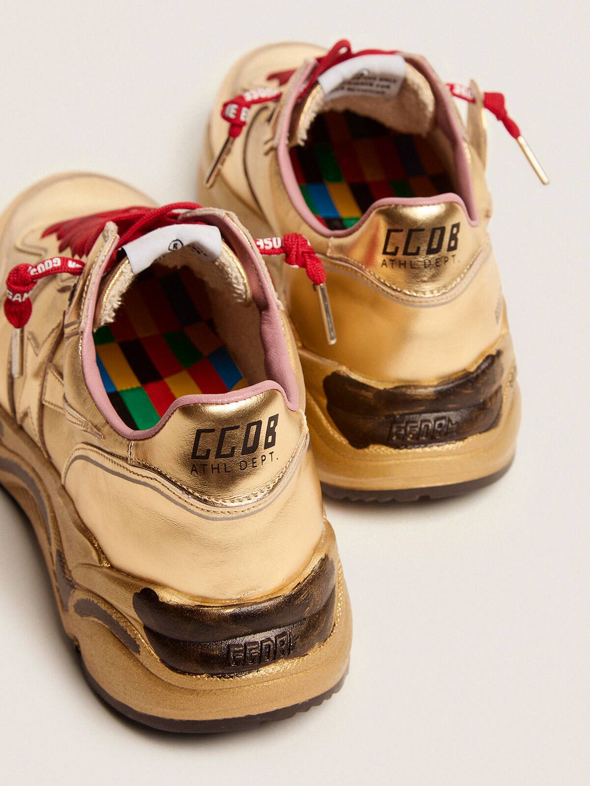 Golden Goose - Men&rsquo;s Running Sole Game EDT Capsule Collection sneakers in gold lurex in 