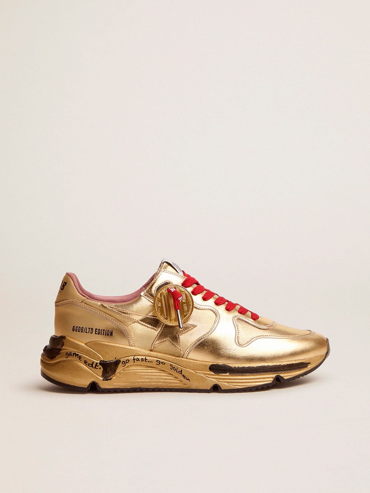 Golden Goose - Men&rsquo;s Running Sole Game EDT Capsule Collection sneakers in gold lurex in 