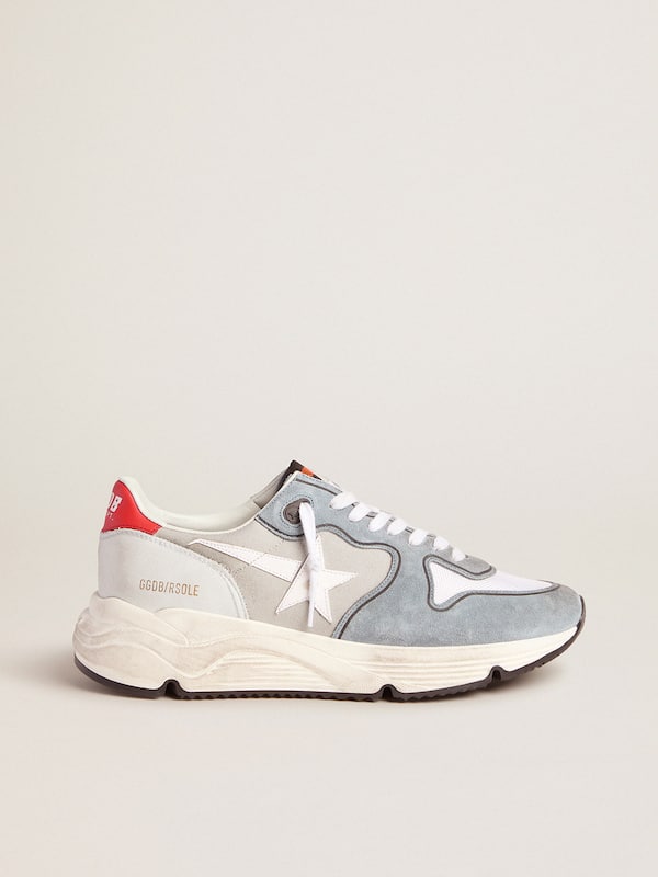 Golden Goose - Grey Running Sole sneakers in suede and canvas in 
