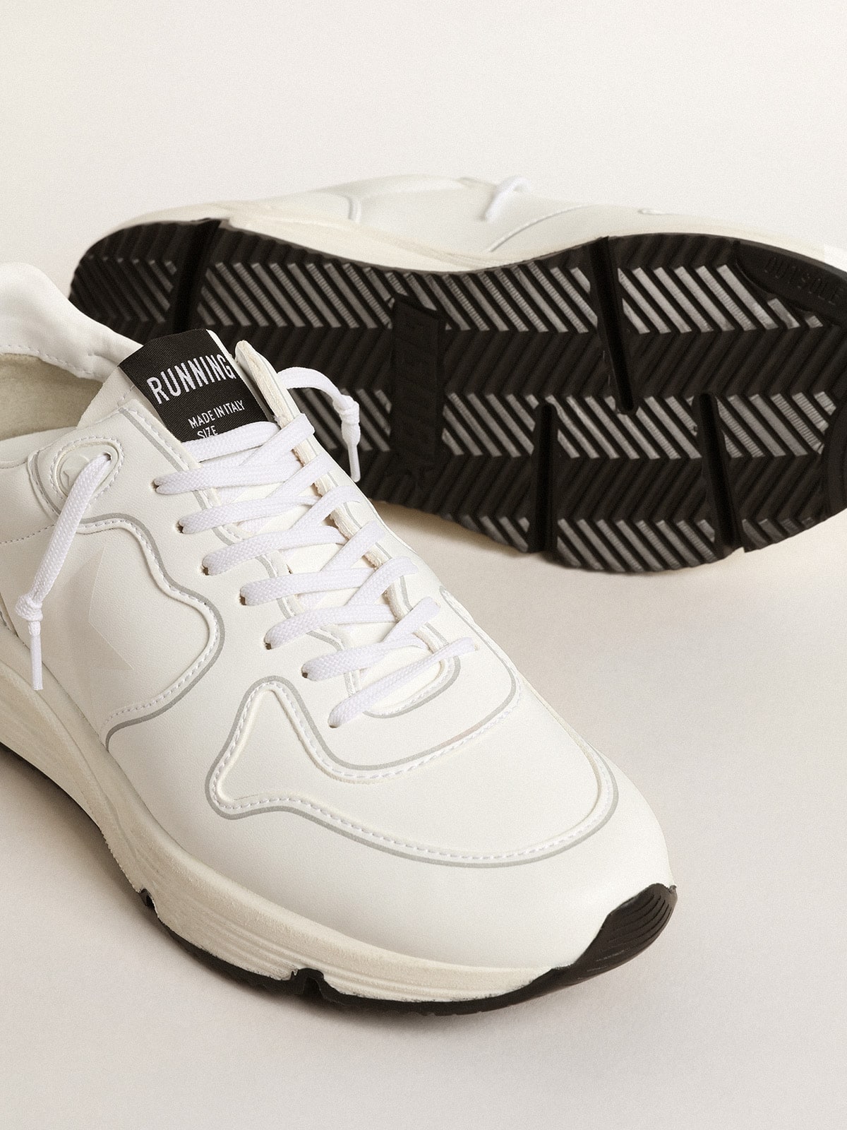 Golden Goose - Running Sole Herren aus Biomaterial mit Stern und Ferse in Weiß in 