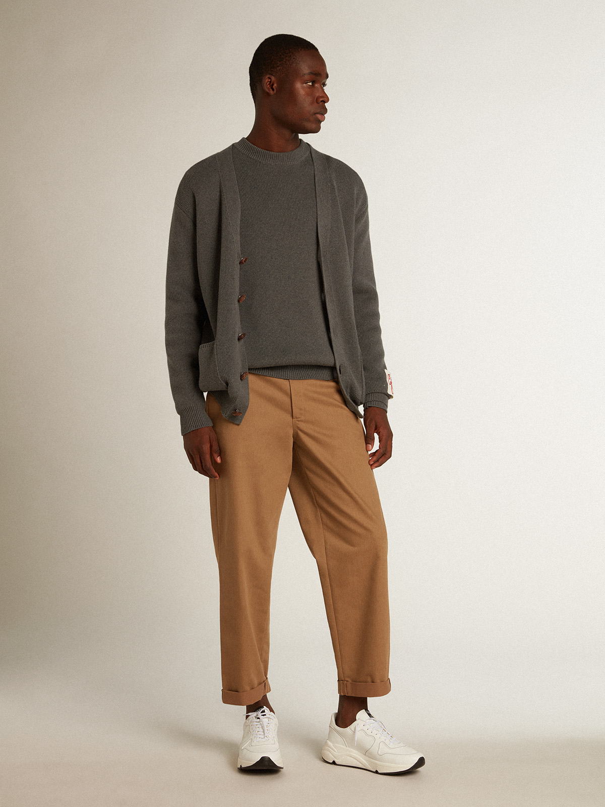 Golden Goose - Running Sole homme d’origine bio avec étoile et contrefort blancs in