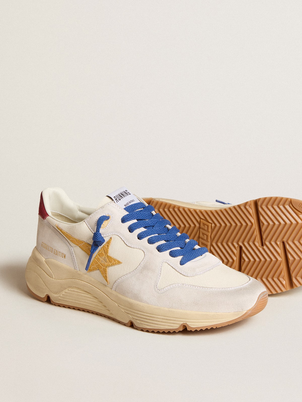 Golden Goose - Running Sole LTD de napa con estrella de piel y refuerzo del talón de ante in 