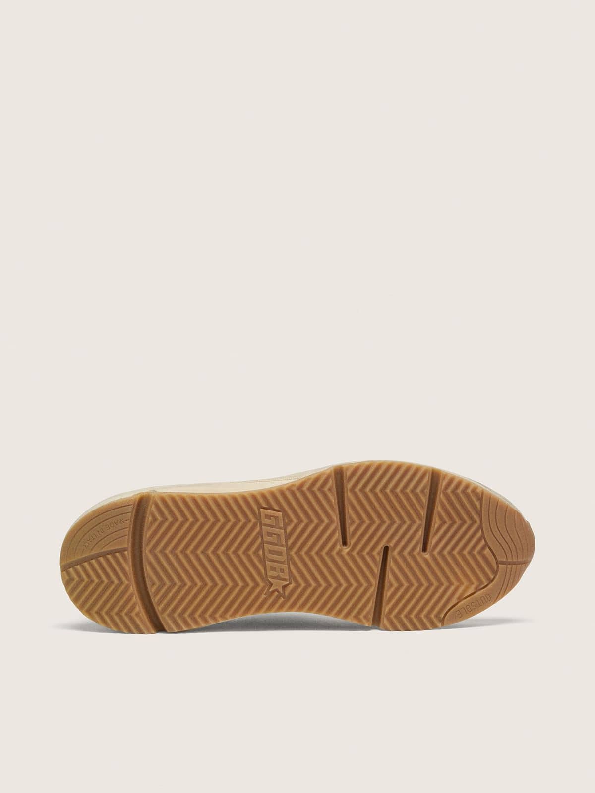 Golden Goose - Running Sole in gray suede with white star and white heel tab in 