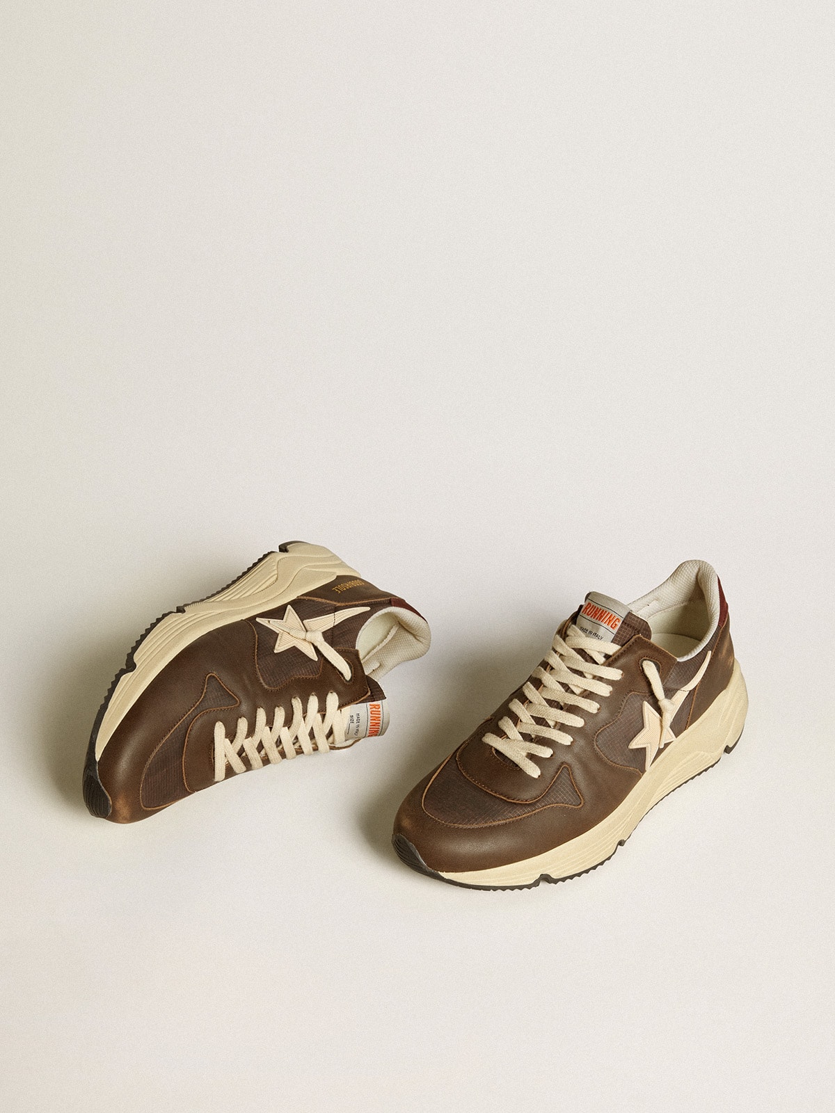 Golden Goose - Running Sole in nylon and leather with TPU star and nubuck heel tab in 