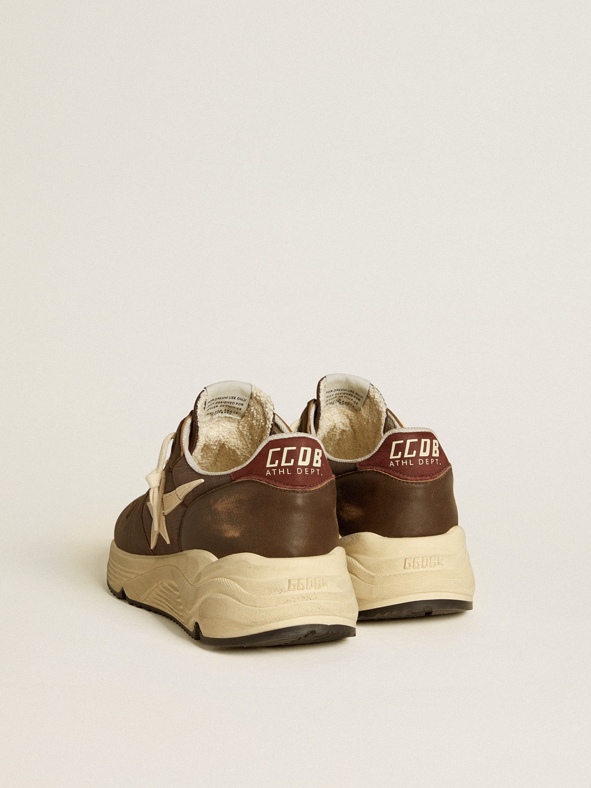 【Golden 】Running sole nylon upper laminated(23-25.5) Running Sole in nylon and leather with TPU star and nubuck