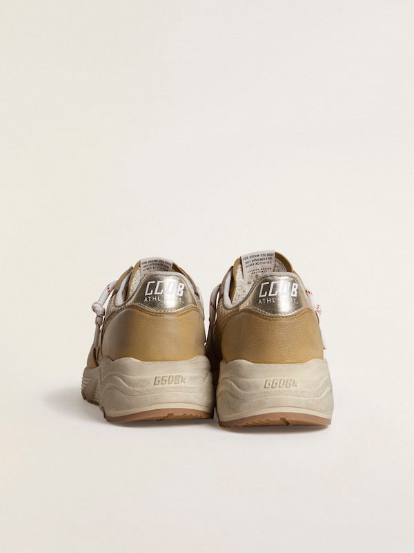 Golden Goose - Running Sole in beige nubuck with beige leather star in 