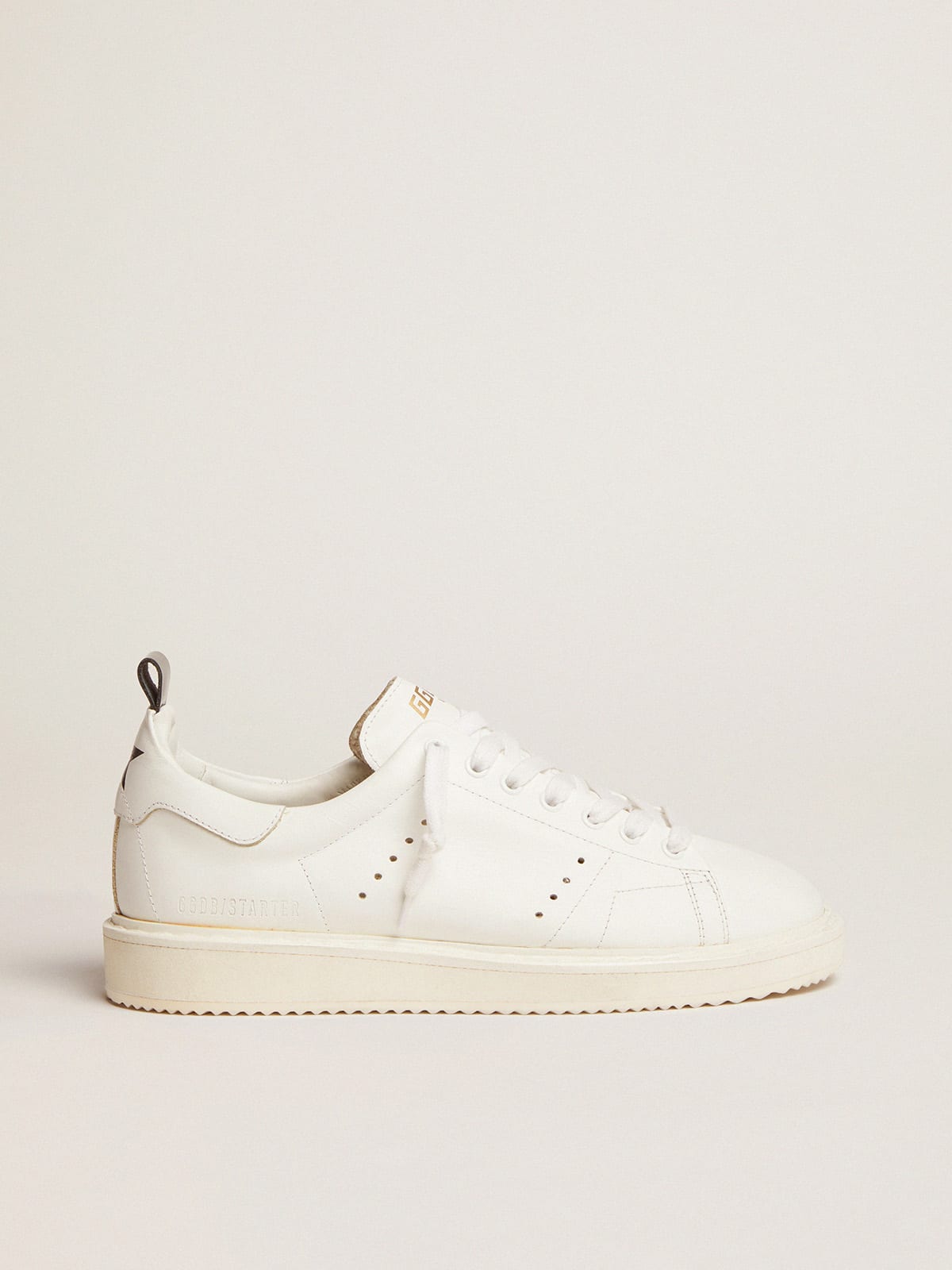 Golden Goose - Starter homme en cuir avec étoile sur le contrefort in 