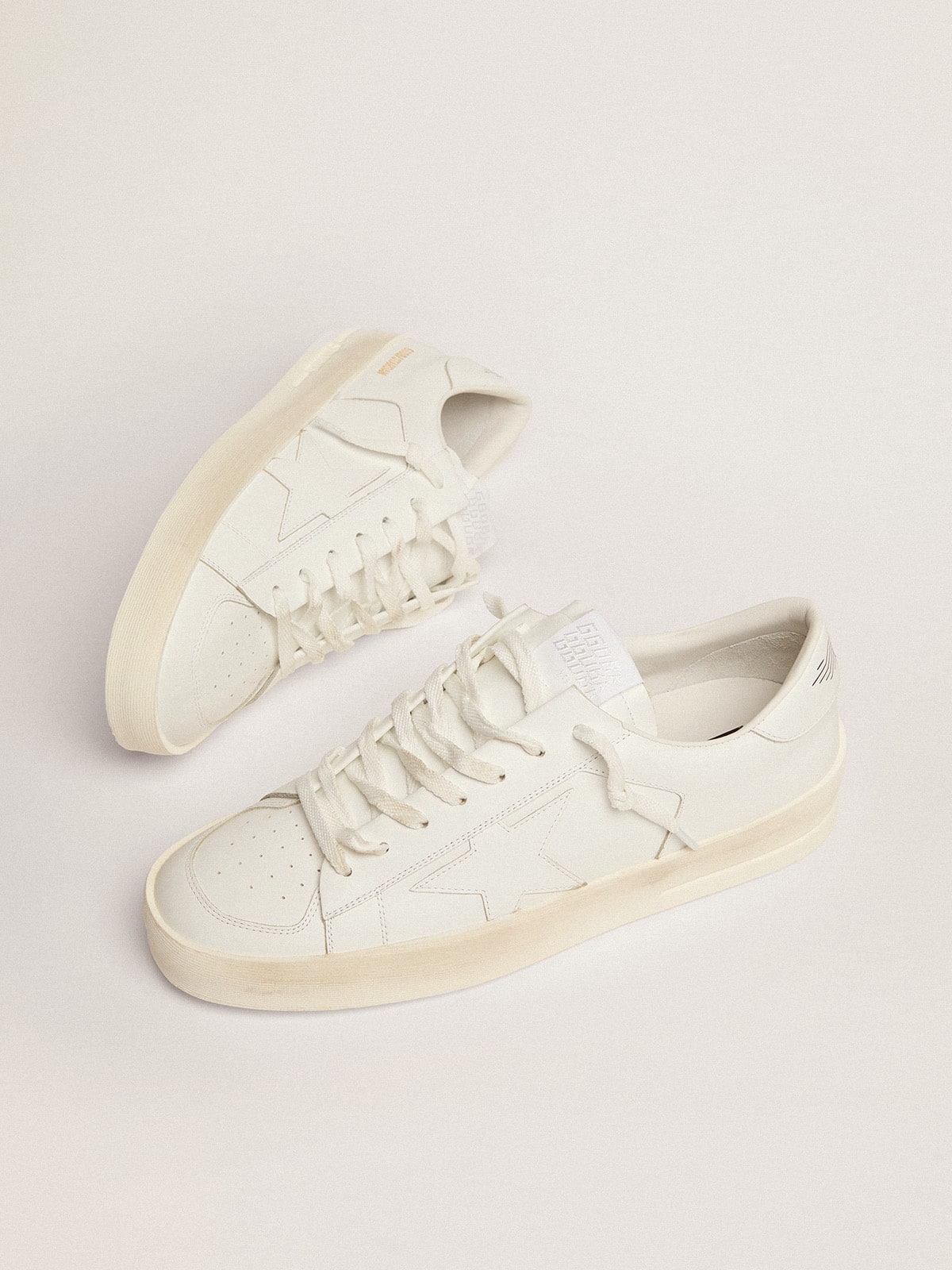 Golden Goose - Stardan homme en cuir blanc in 