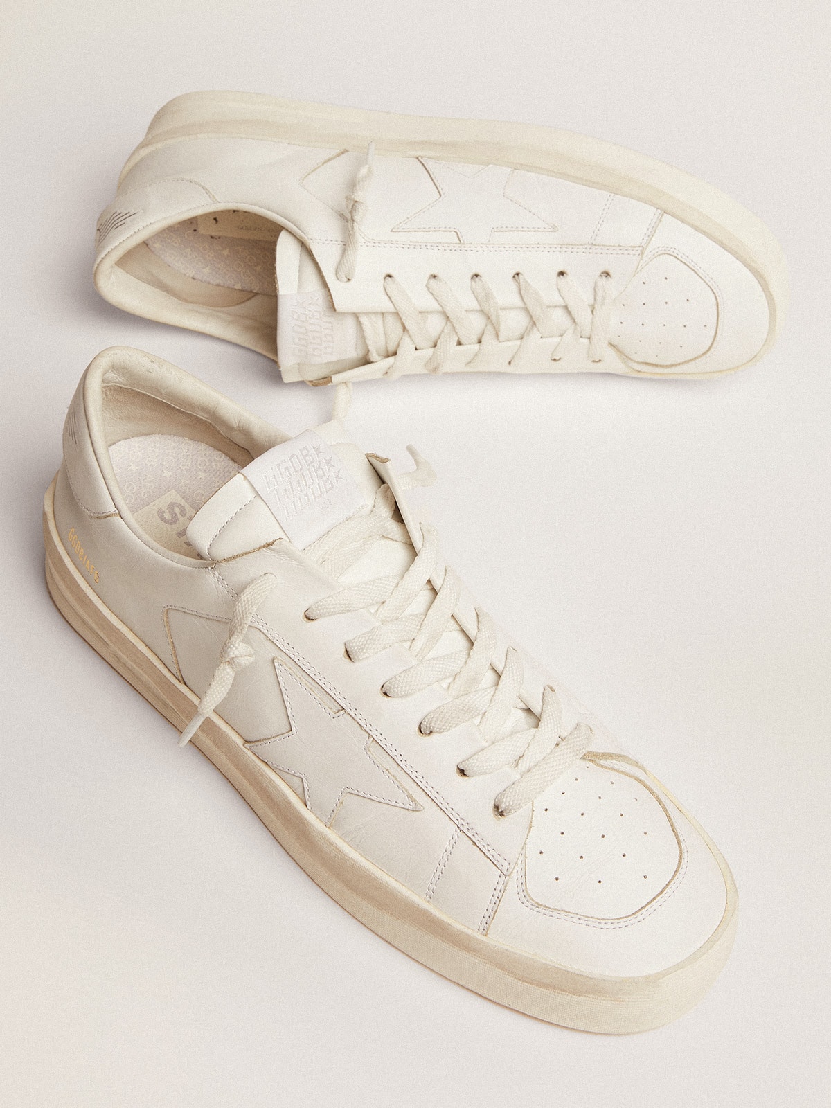 Golden Goose - Stardan homme en cuir blanc in 