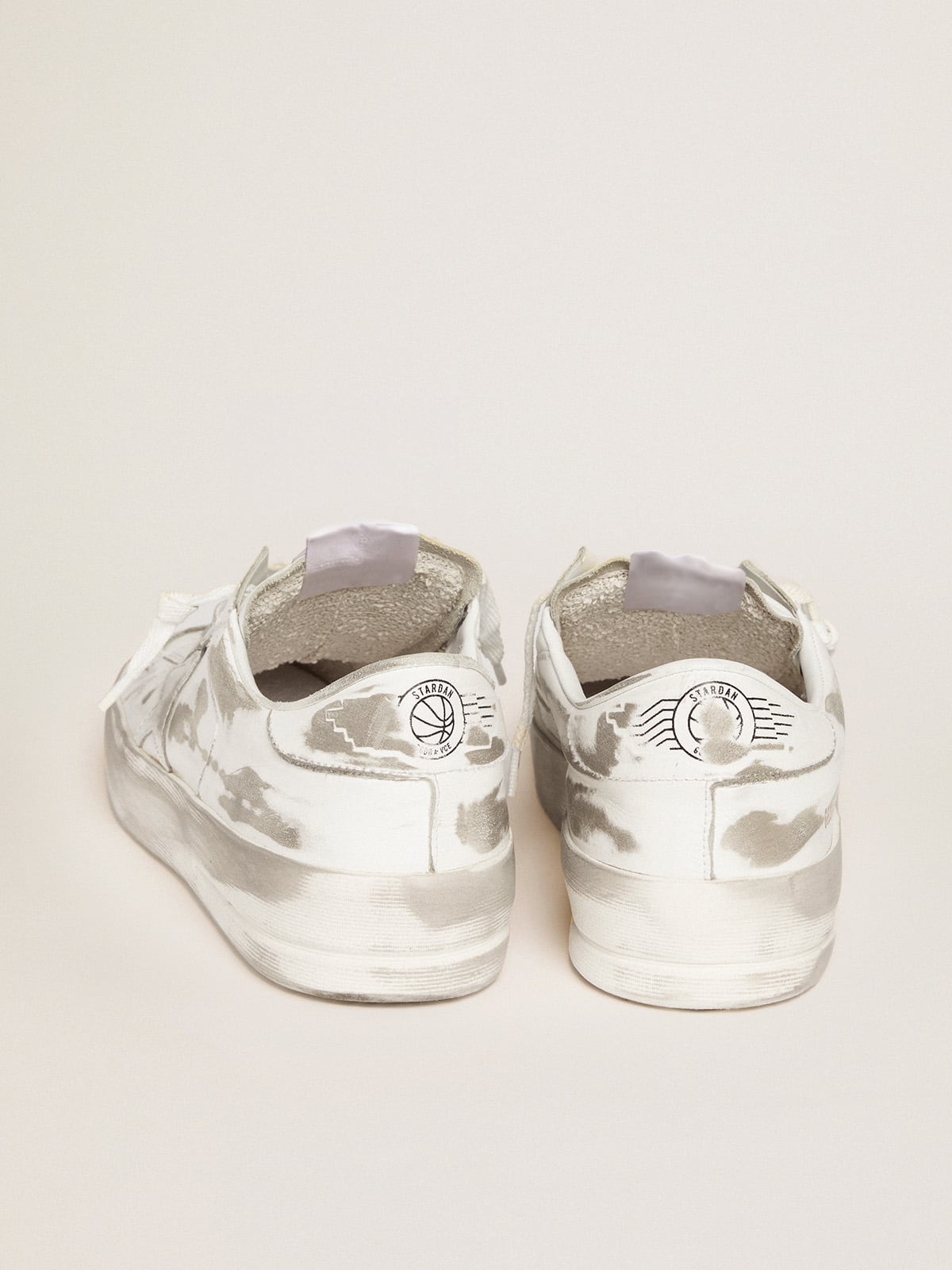 Golden Goose - Stardan in white leather with white leather star and heel tab in 