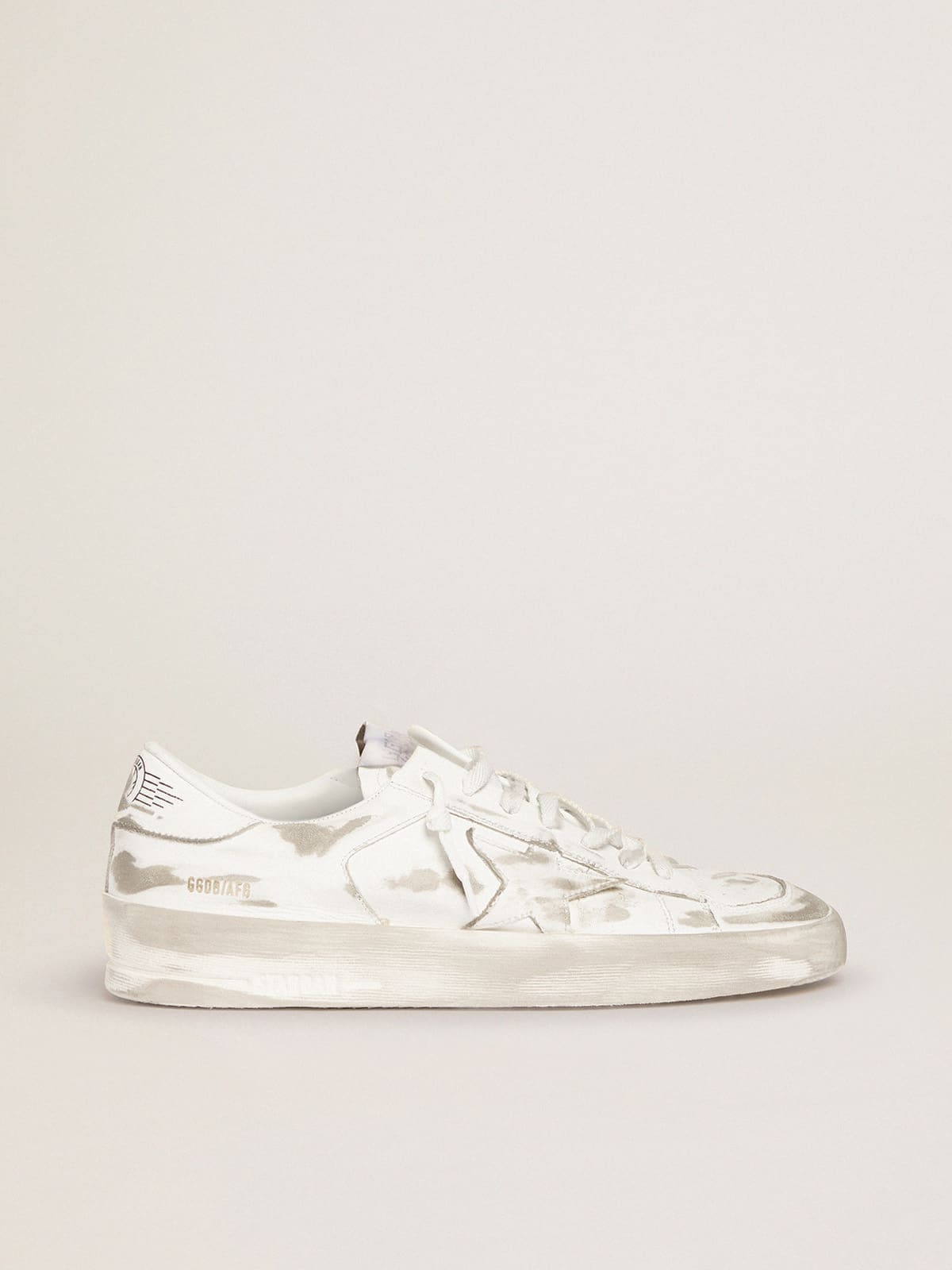 Golden Goose - Stardan in white leather with white leather star and heel tab in 