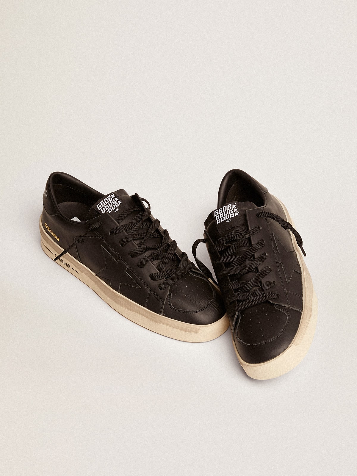 Golden Goose - Stardan homme en cuir total black in 