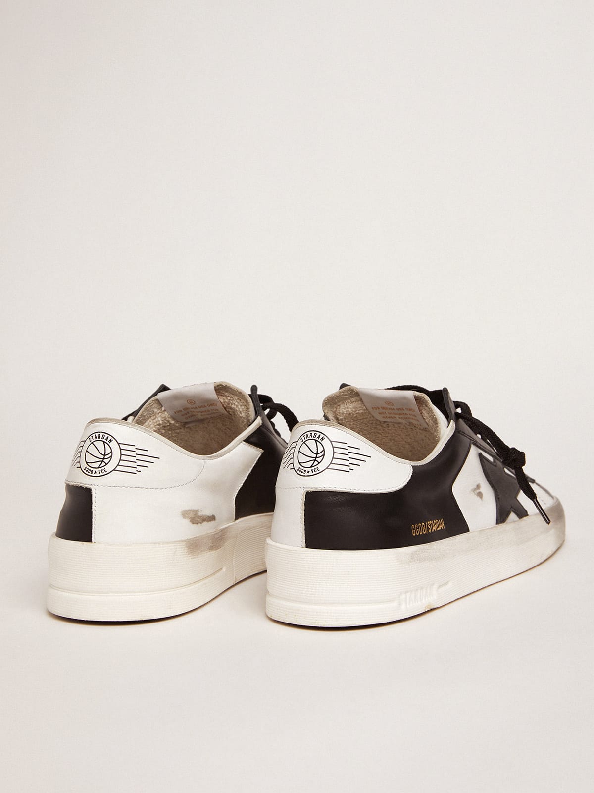 Golden Goose - Men's Stardan in white and black leather in 