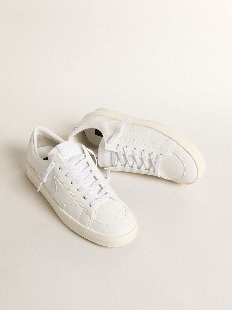 Golden Goose - Stardan homme d&rsquo;origine biologique avec &eacute;toile et contrefort blancs in 