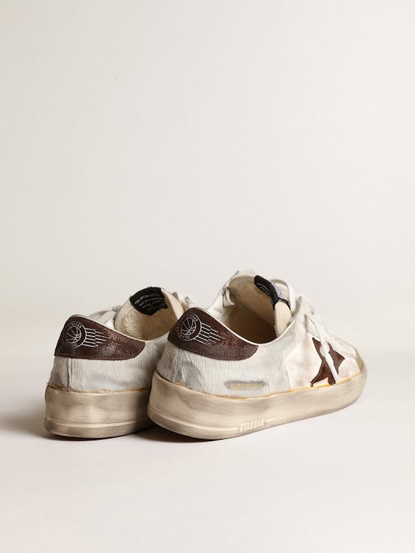 Golden Goose - Men’s Stardan in nappa and pony skin with brown suede star in 