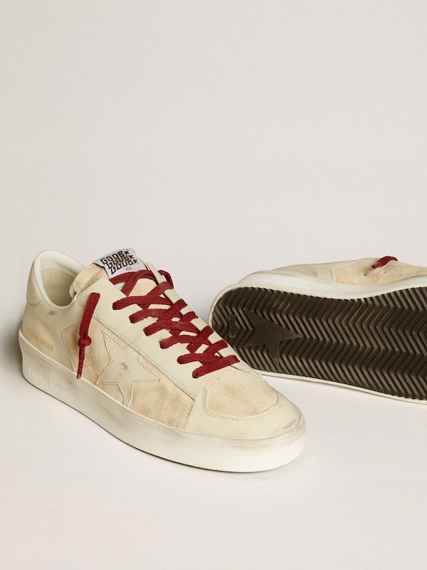 Golden Goose - Men’s Stardan LTD in suede with patent white leather star and heel tab in 