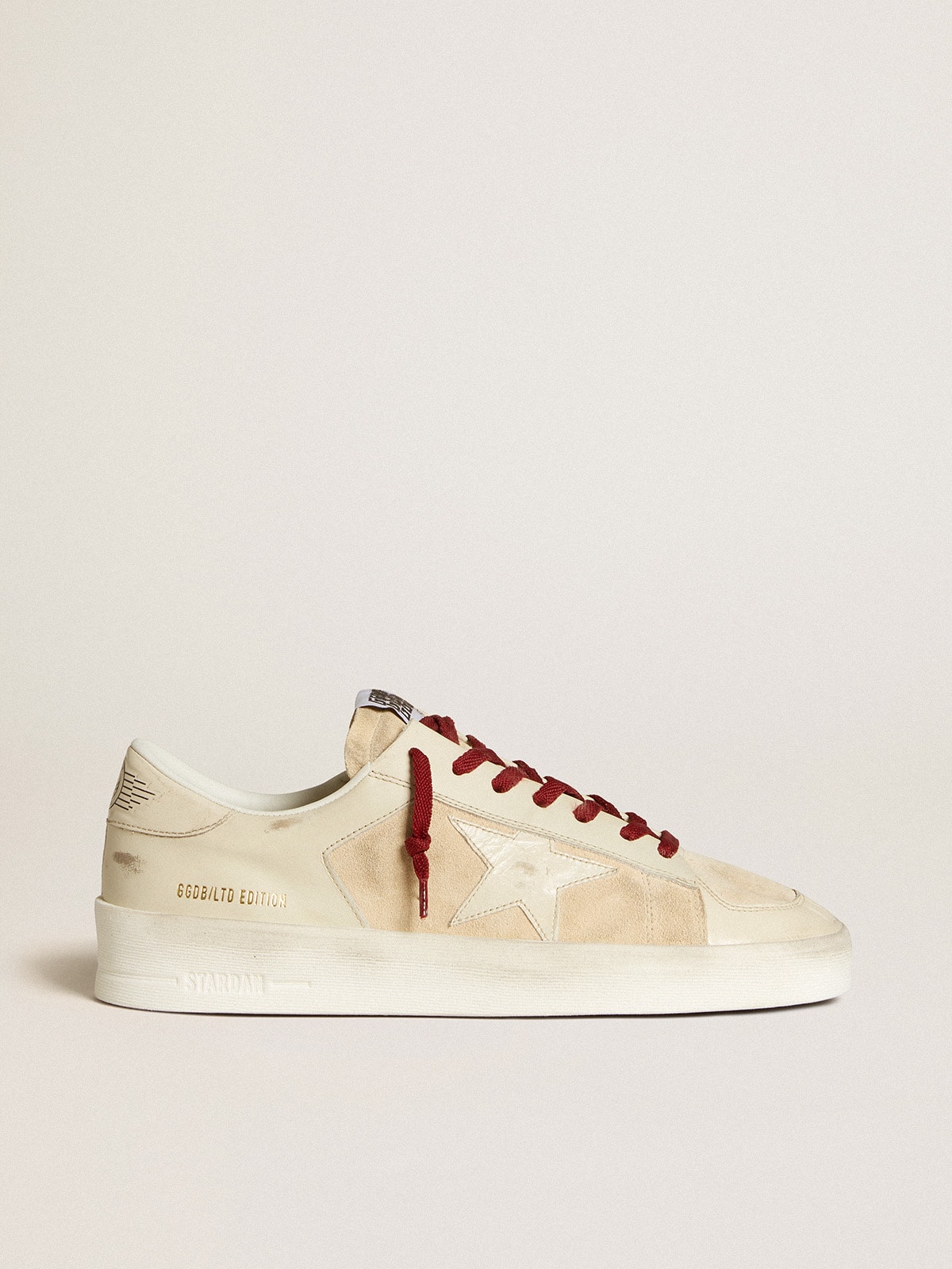 Golden Goose - Stardan LTD in suede with patent white leather star and heel tab in 