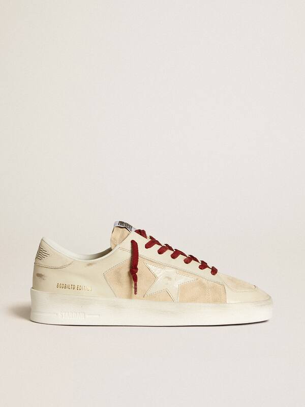Golden Goose - Men’s Stardan LTD in suede with patent white leather star and heel tab in 