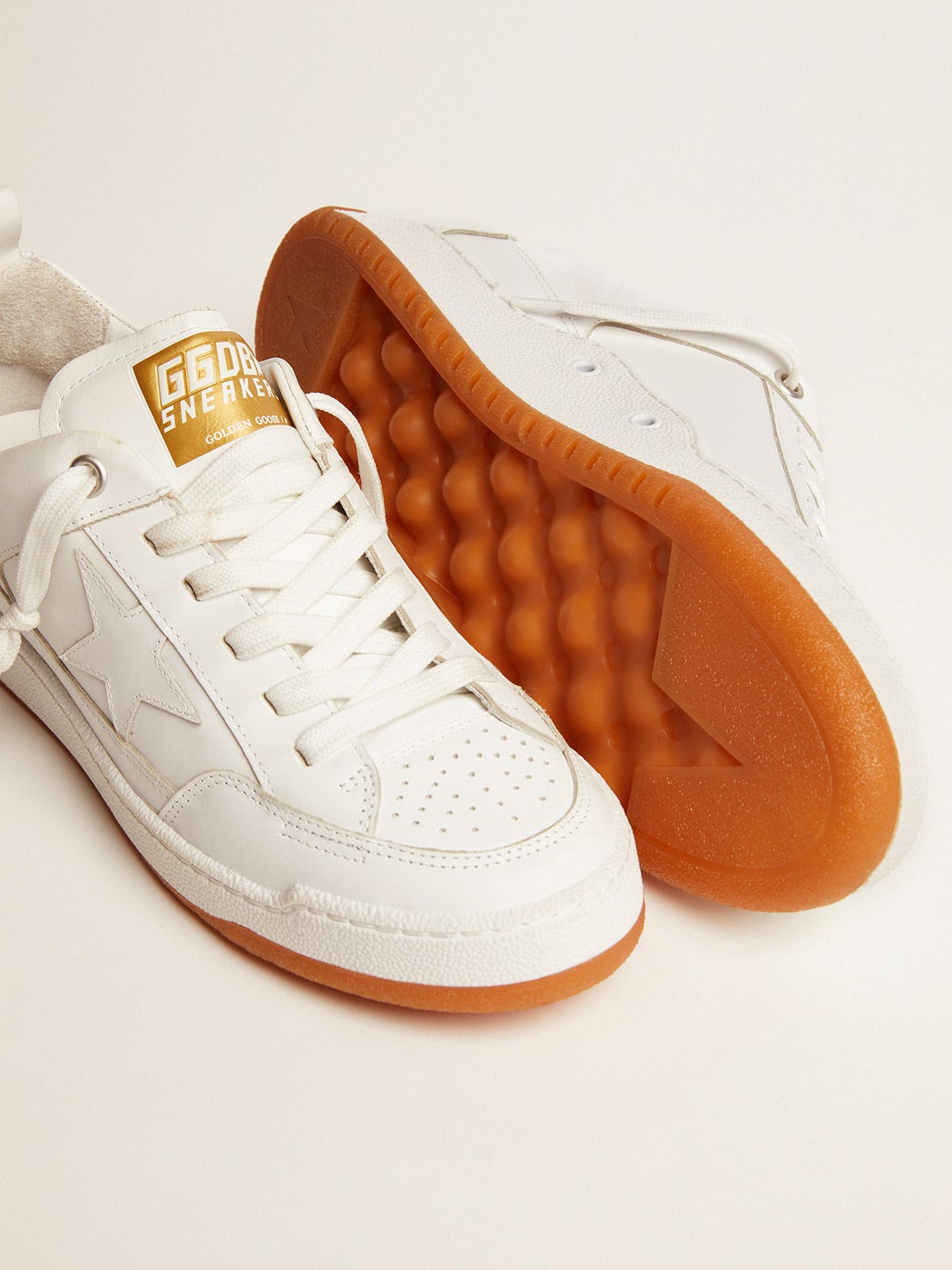 Golden Goose - Men’s Yeah sneakers in optical white leather in 