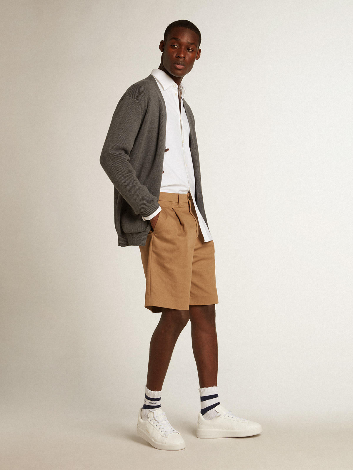 Golden Goose - Men’s bio-based Purestar with white star and heel tab in