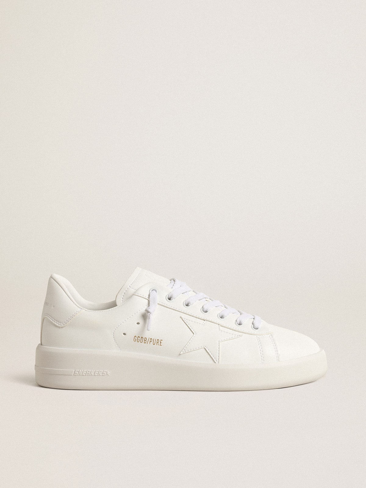 Men s bio based Purestar with white star and heel tab Golden Goose