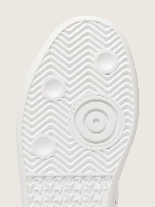 Golden Goose - Purestar with white star and burgundy lizard-print heel tab in 