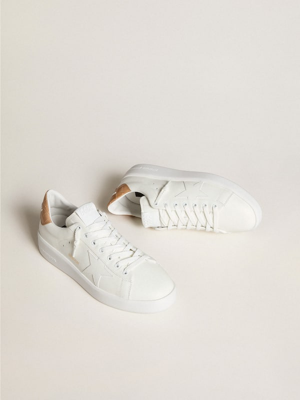 Golden Goose - Men's Purestar with leather star and croc-print leather heel tab in 