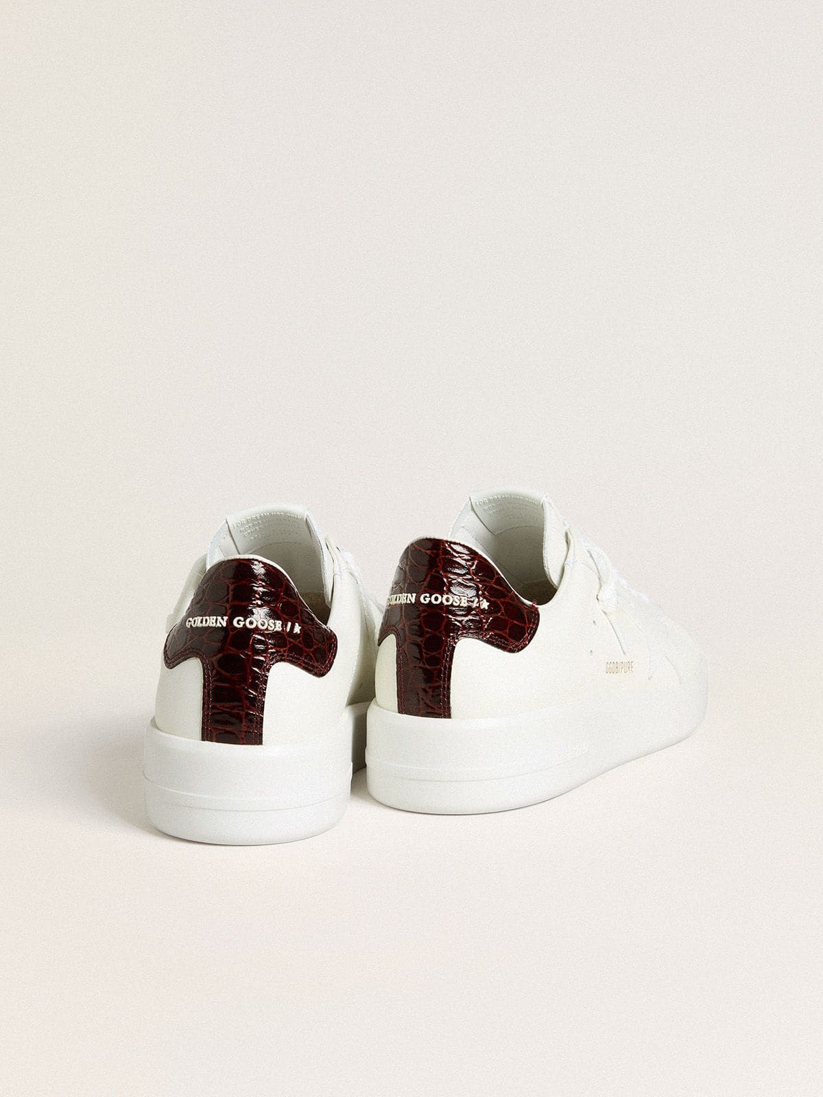 Men's Purestar with white leather star and burgundy croc