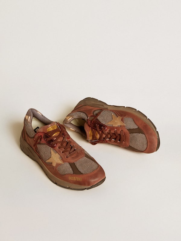 Golden Goose - Men's Dad-Star in nubuck with gold leather star and suede heel tab in 