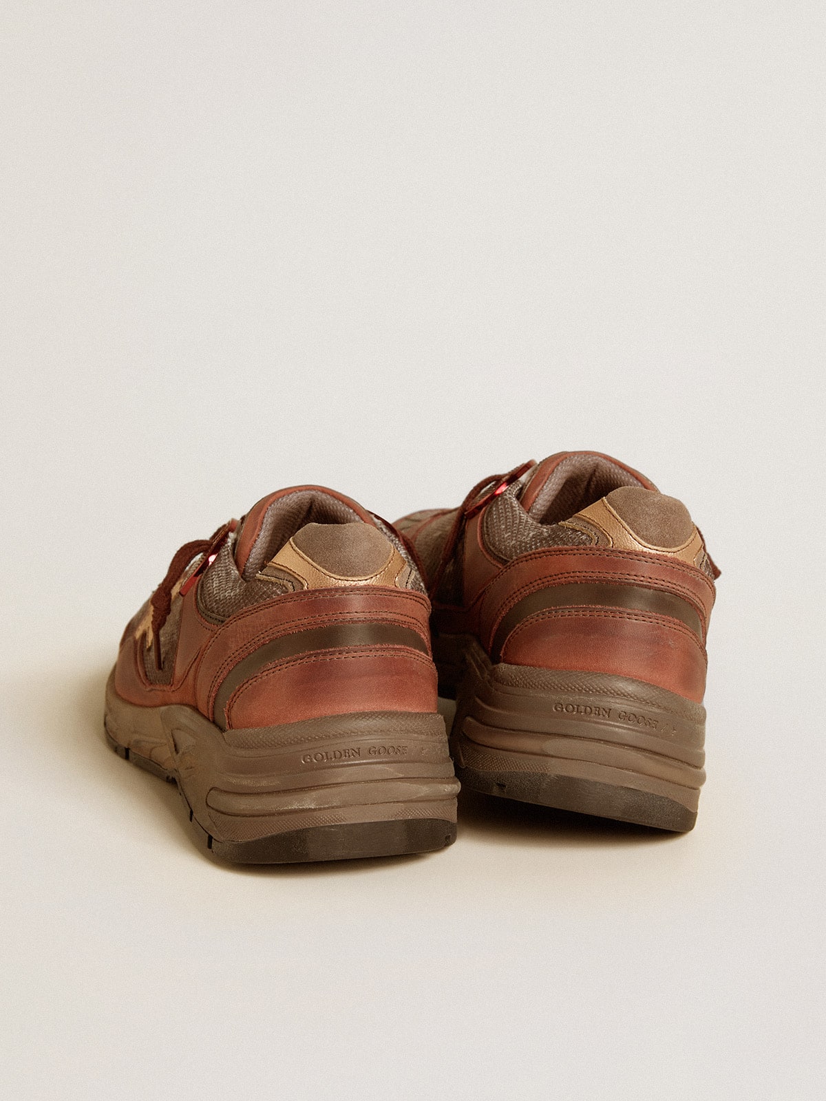 Golden Goose - Men's Dad-Star in nubuck with gold leather star and suede heel tab in 