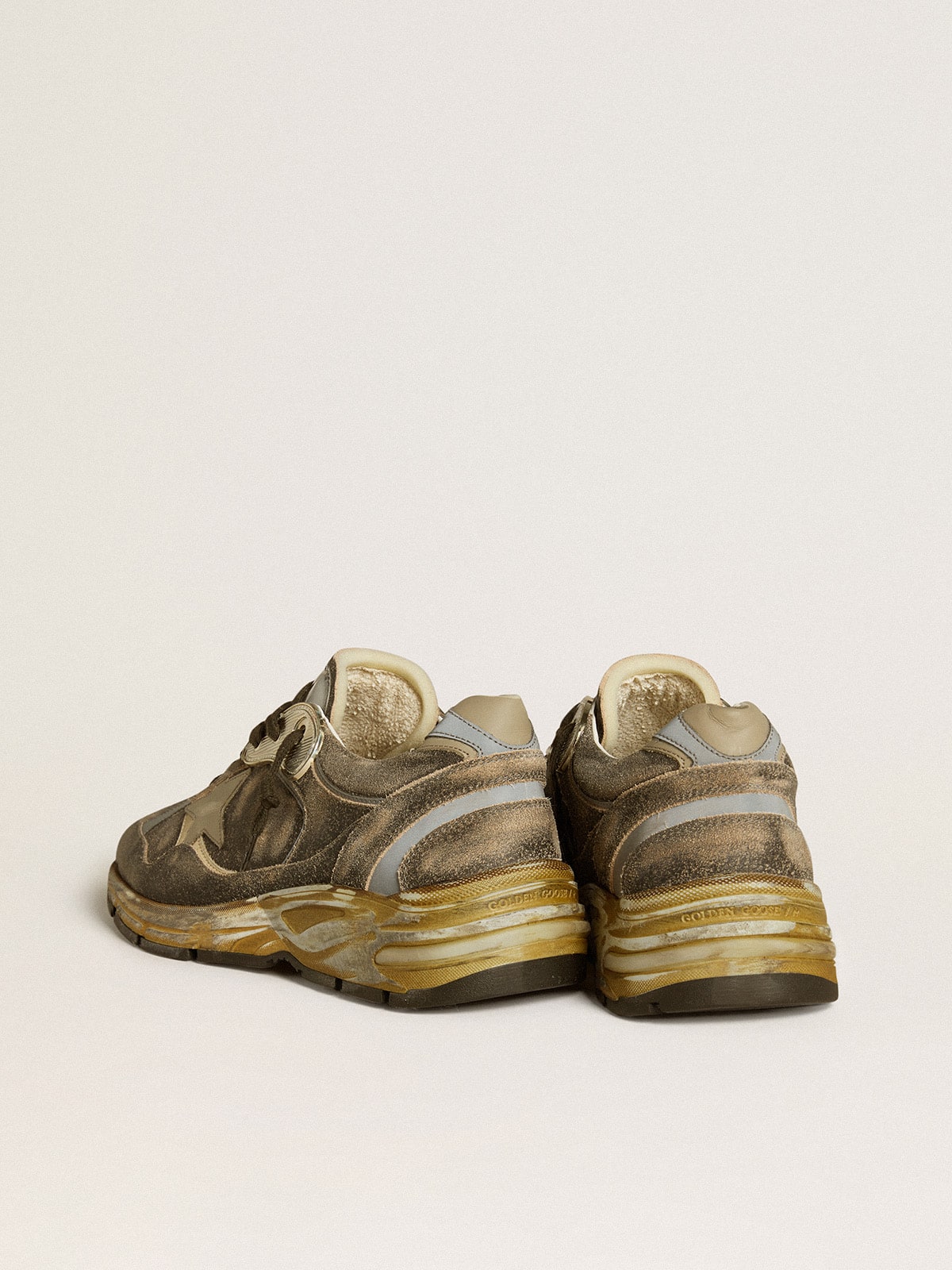 Men's Dad-Star in suede and nylon with khaki leather star