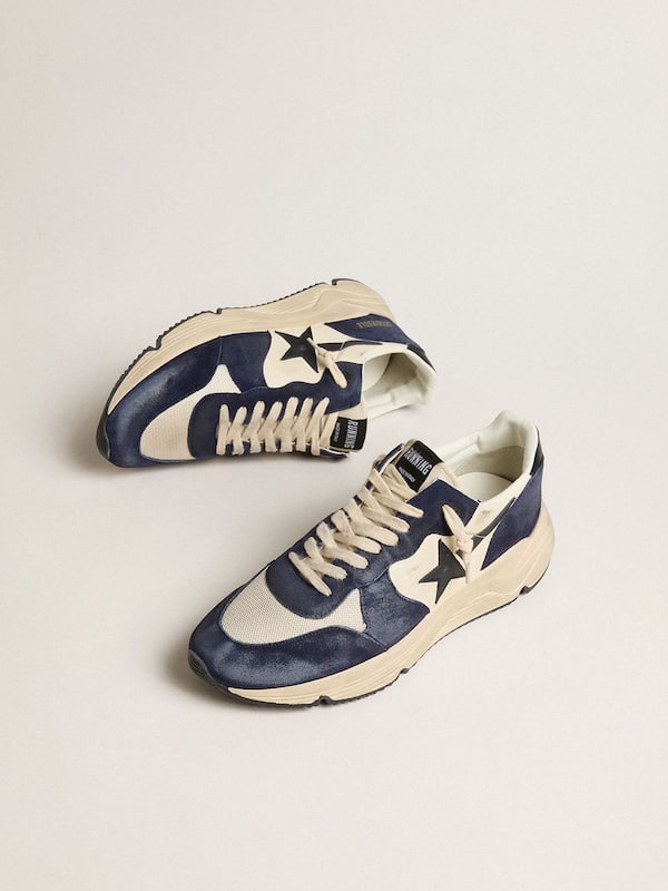 Golden Goose - Men’s Running Sole in black and beige nappa leather with black star and heel tab in 