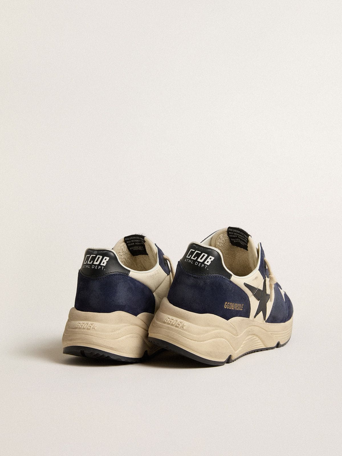 Golden Goose - Men’s Running Sole in black and beige nappa leather with black star and heel tab in 