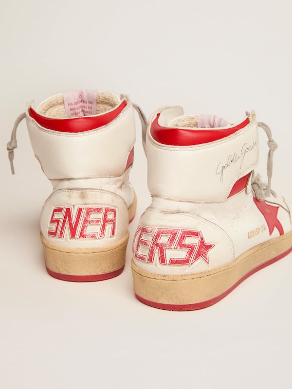 Golden Goose - Men's Sky-Star with signature on the ankle and red inserts in 