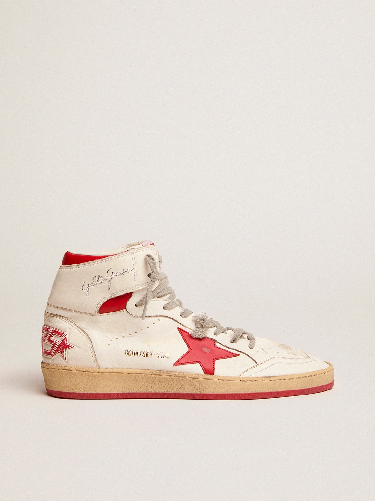 Sky Star para hombre con firma en el tobillo e inserciones rojas Golden Goose