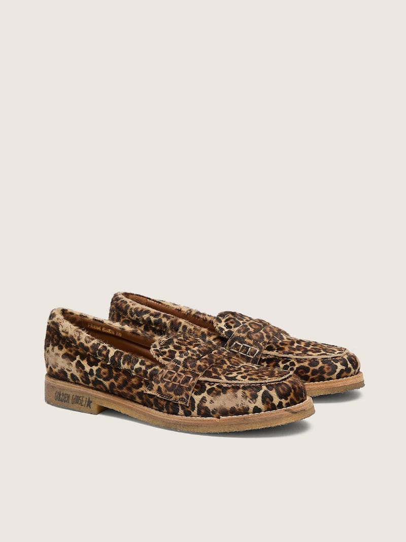 Golden Goose - Herrenmokassin Jerry aus Cavallino-Leder mit Leo-Dessin in 