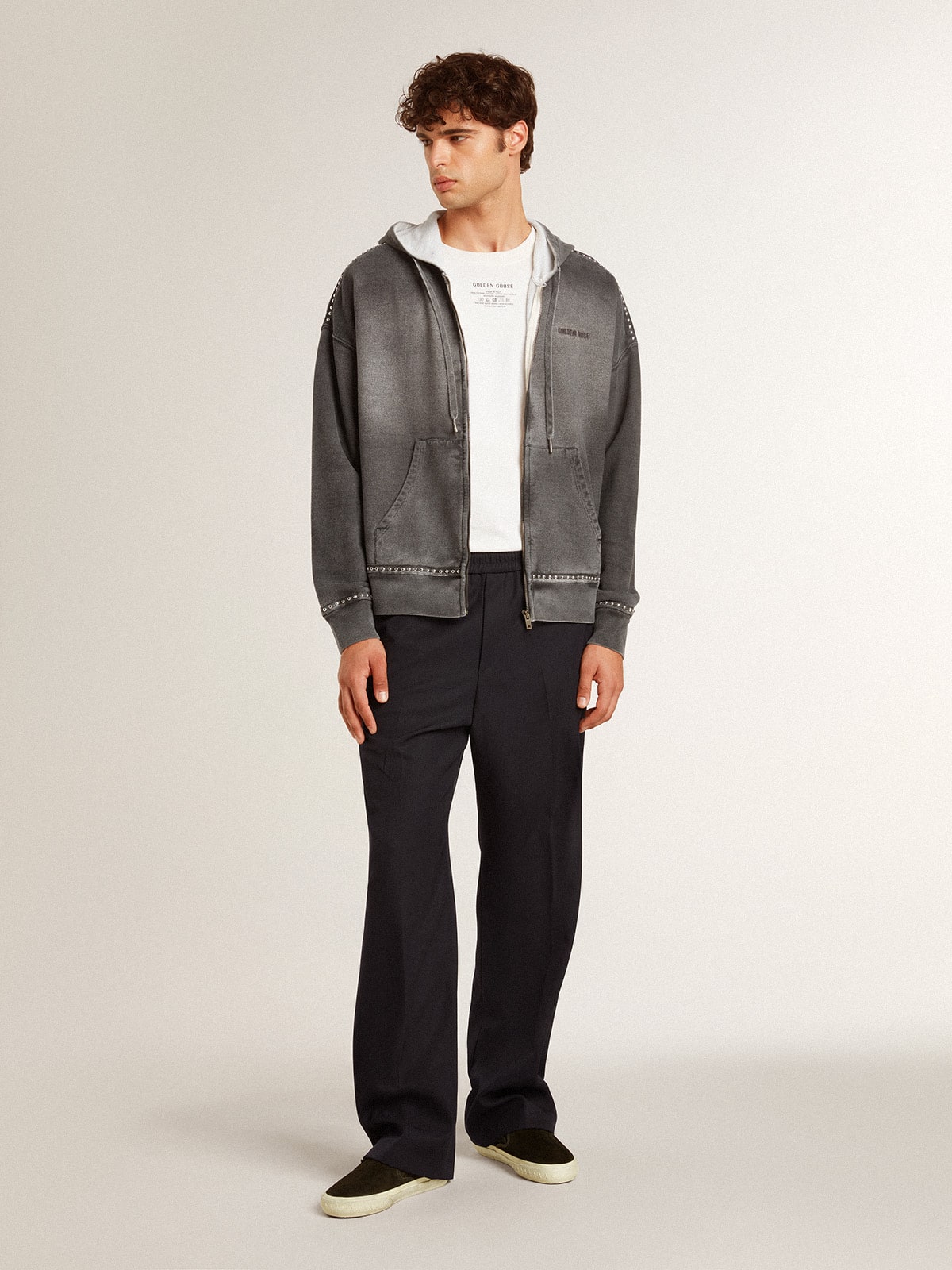 【関税込み】Golden Goose★VCEスニーカースリッポン GWF00306F Men's VCE Penstar in black suede with black leather heel tab