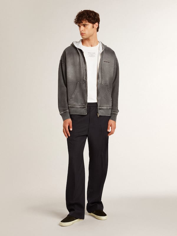 Golden Goose - Men's VCE Penstar in black suede with black leather heel tab in 