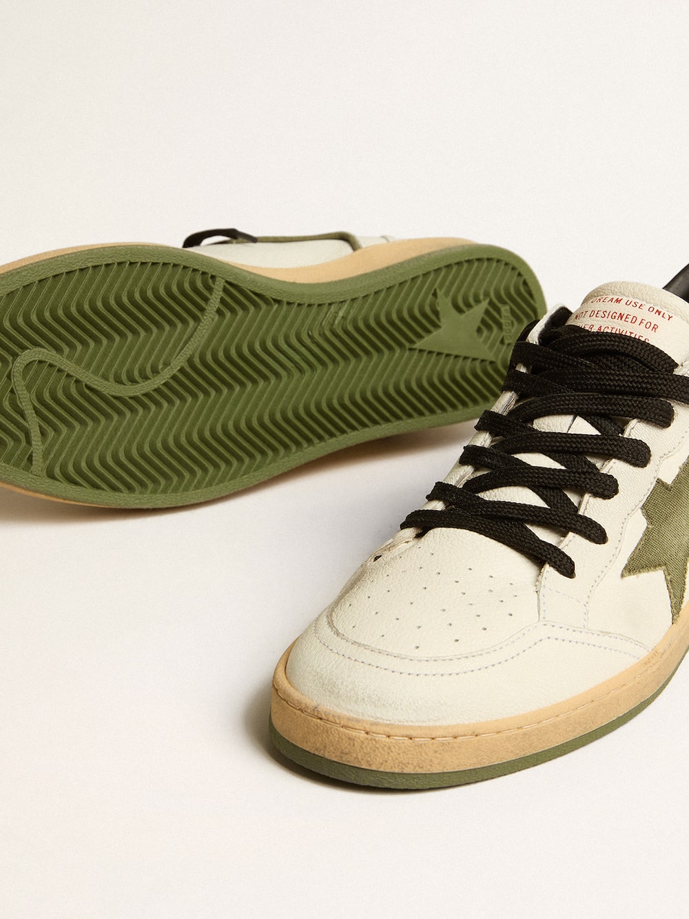 Golden Goose - Men's Ball Star LTD in nappa leather with canvas star and black leather heel tab in 