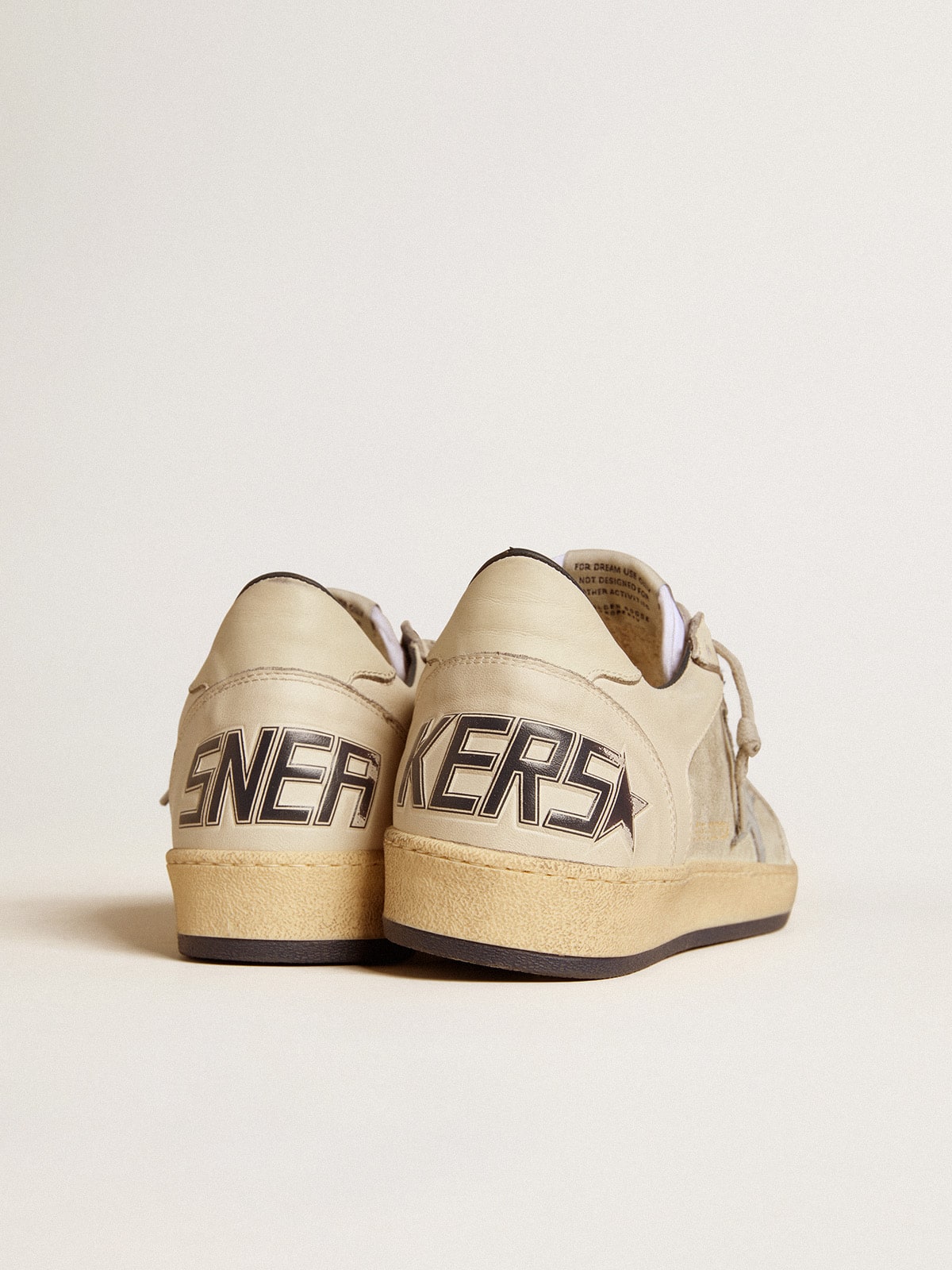 Golden Goose - Men's Ball Star LTD in leather and suede with crocodile print leather star in 