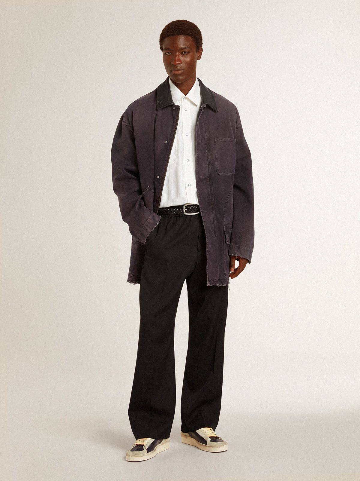 Men's Stardan in suede and leather with leather star and