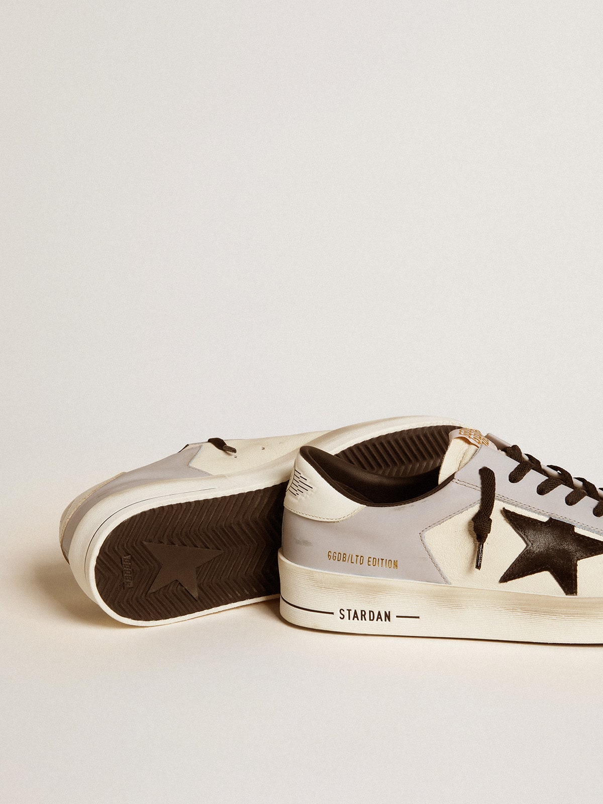 Golden Goose - Men’s Stardan LTD in nappa and leather with suede star and leather heel tab in 