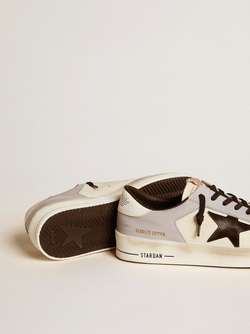 Golden Goose - Stardan LTD en cuir nappa et en cuir avec &eacute;toile en daim et contrefort en cuir in 