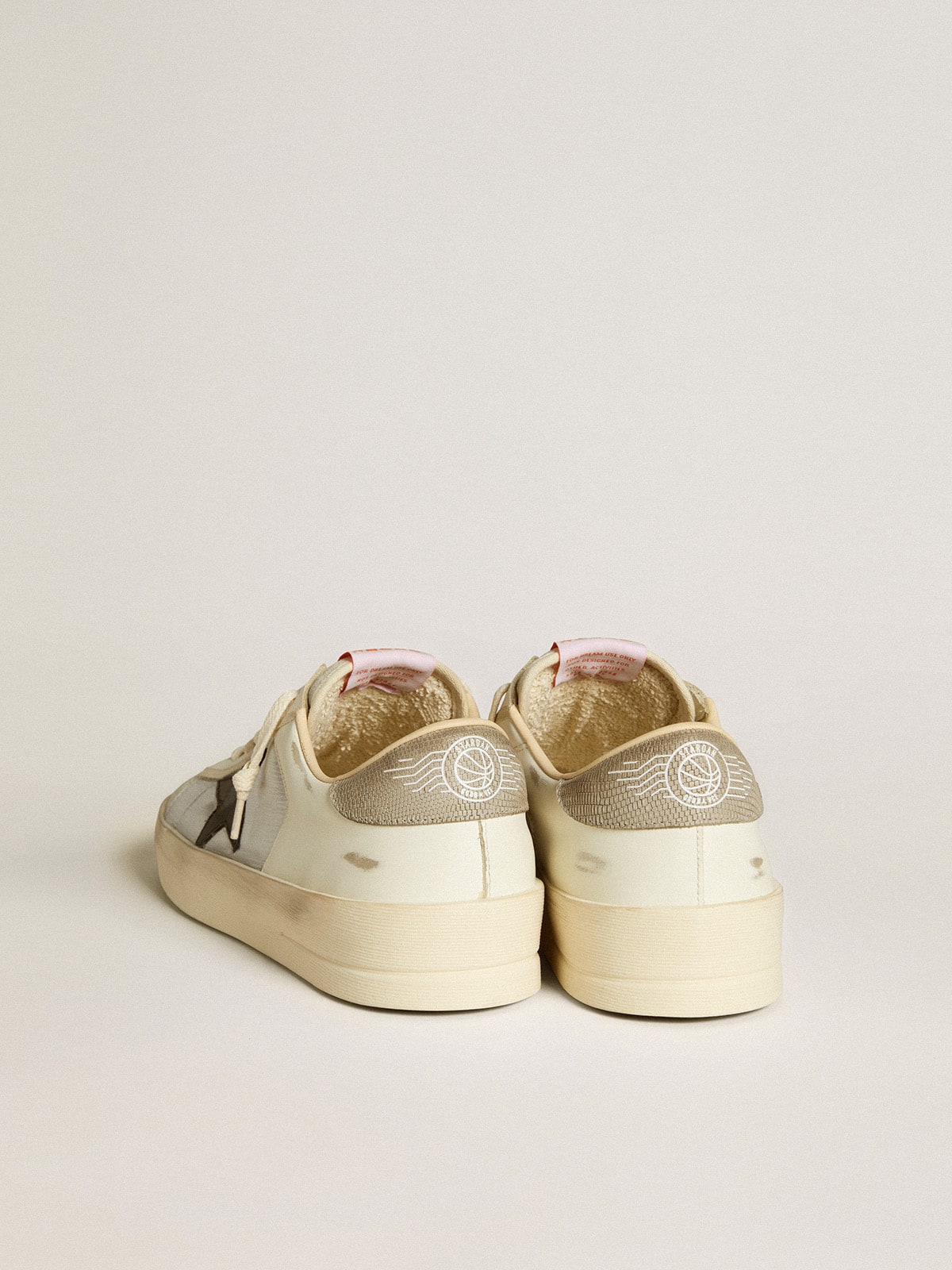Golden Goose - Men's Stardan in leather and nylon with black leather star and nubuck heel tab in 