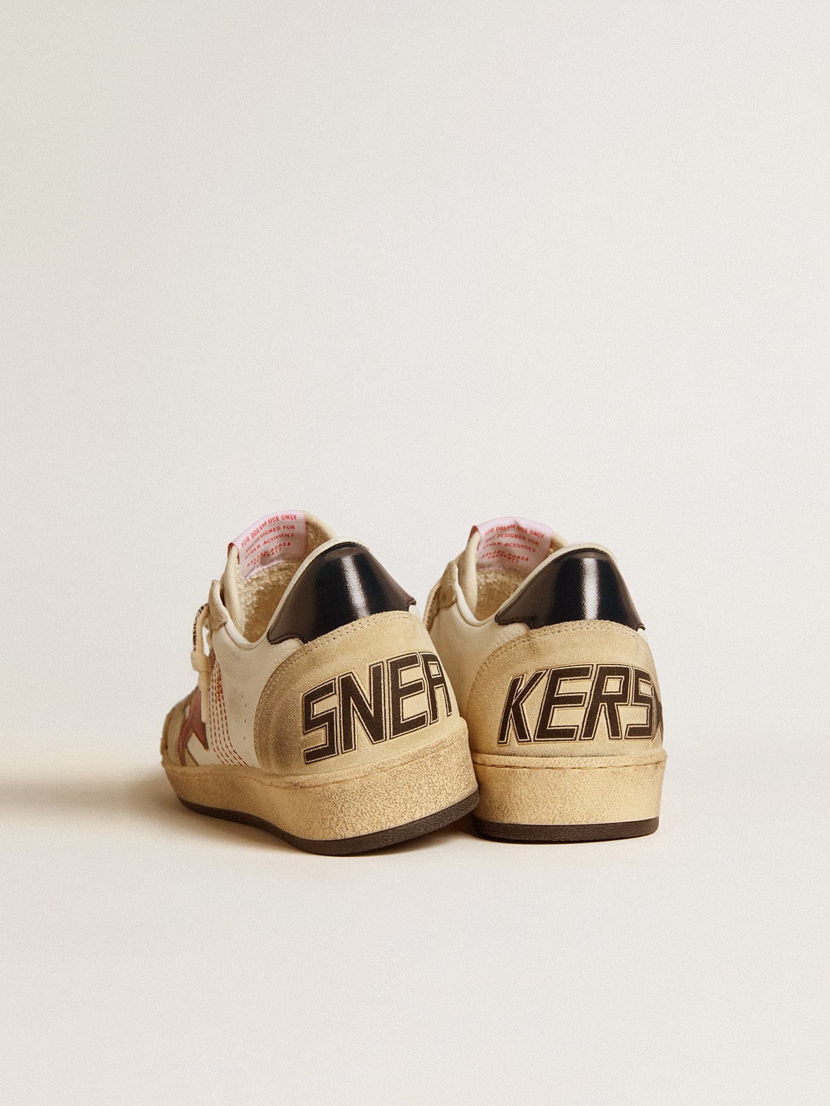 Golden Goose - Men's Ball Star LTD in nappa leather with red leather star and leather heel tab in 