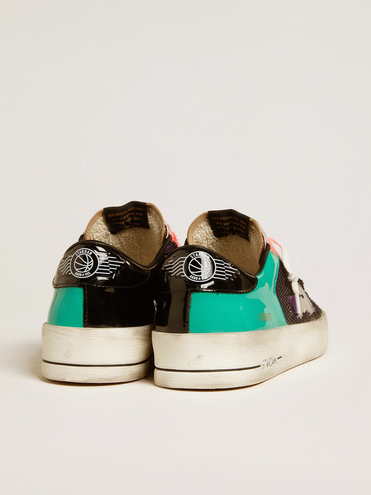 Golden Goose - Men's Stardan LAB in patent leather and mesh with rubber star in 