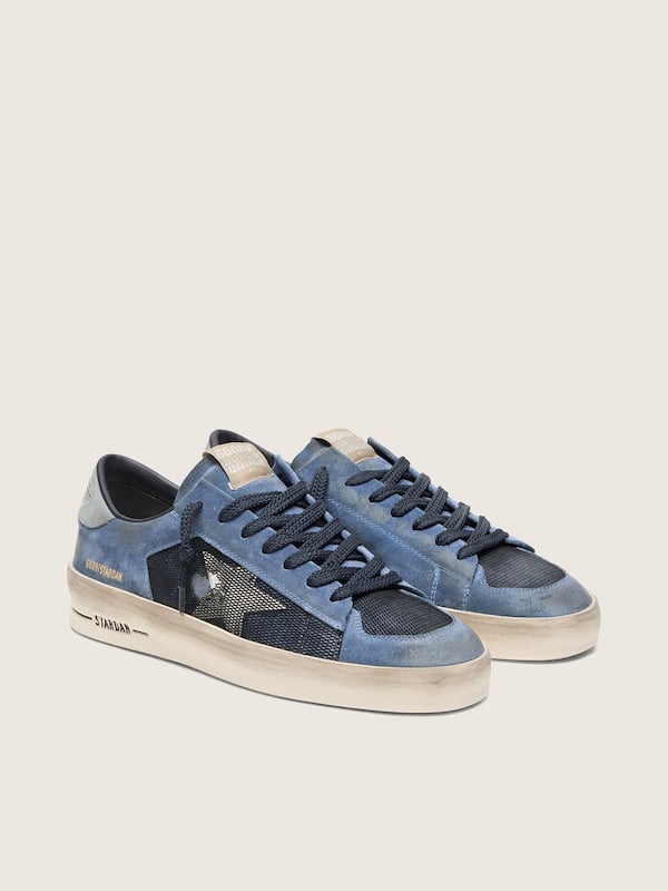 Men&rsquo;s Stardan in blue suede with white star