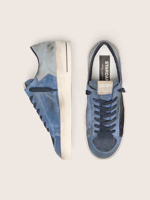 Men&rsquo;s Stardan in blue suede with white star