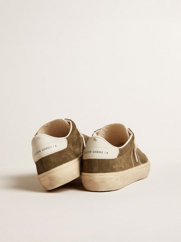 Golden Goose - Men's Soul Star in green suede with white leather heel tab and tongue in 